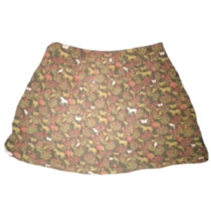 Lands' End Kids Size 6X Corduroy Skirt Horses Birds Flowers Butterfly Boho Girls